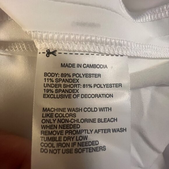 DSG Women's Mid-Rise Stride Skort With Built-In Short, White, Medium‎ - Picture 9 of 9